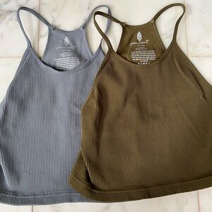 Free People Movement Set of 2 Bra Tank Tops m/l